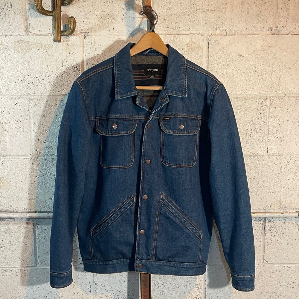 BRIXTON Blanket Lined Denim Work Jacket